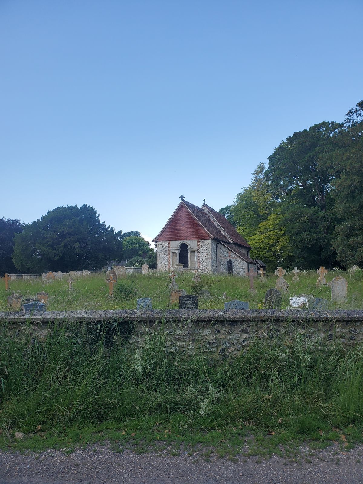 Barn by a road in Quarley